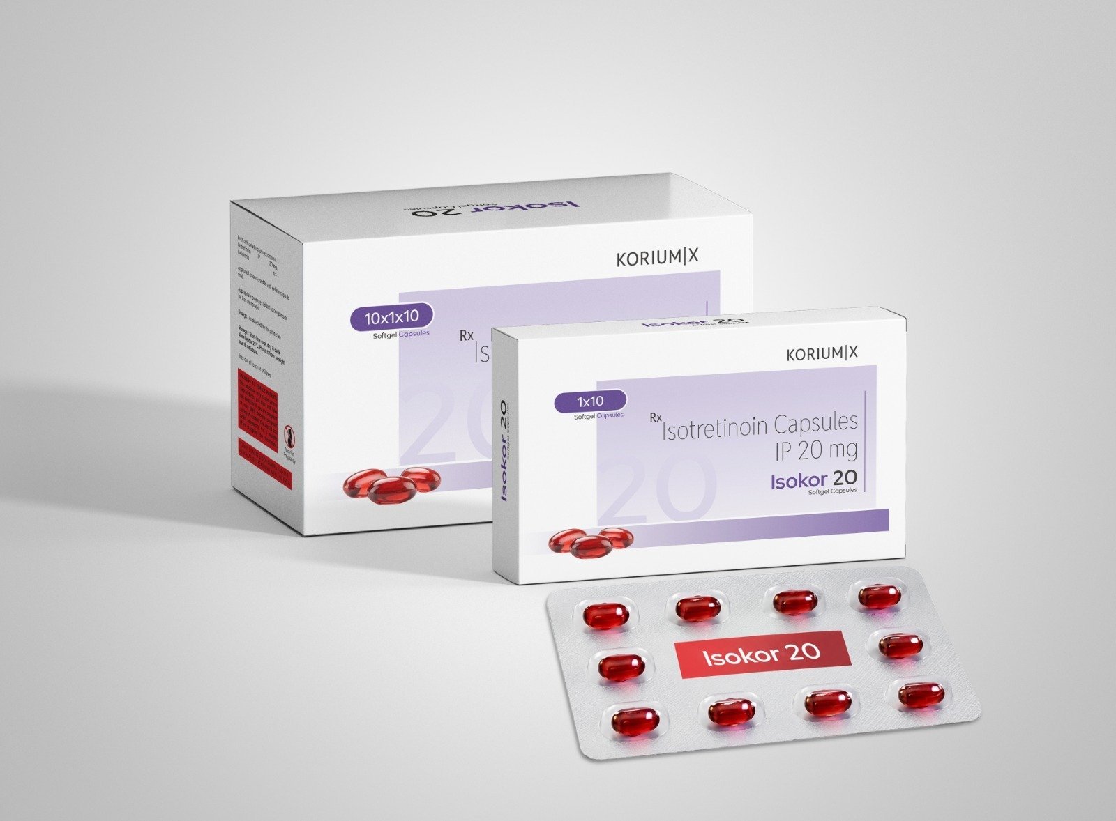 Isokor 20 Isotretinoin Capsules 20 mg